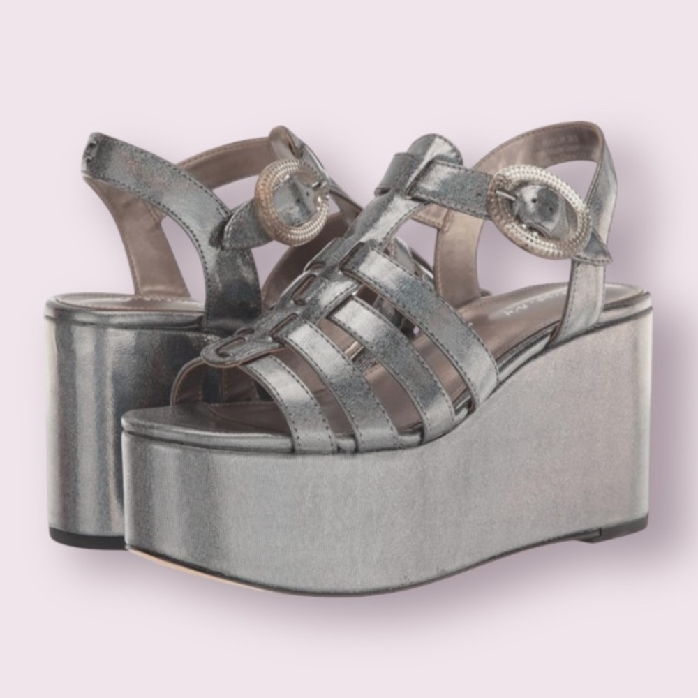 Circus NY by Sam Edelman Golda Platform Wedge Sandal in Iridescent Black